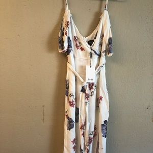 White Floral Bardot Dress
